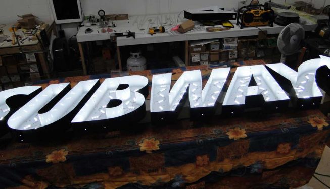 illuminated channel letter signs