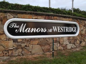 Custom post and panel signs orlando florida the manors sign