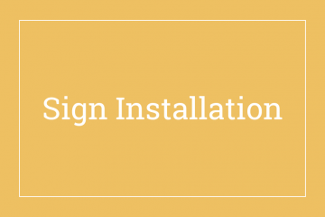 Sign Installation